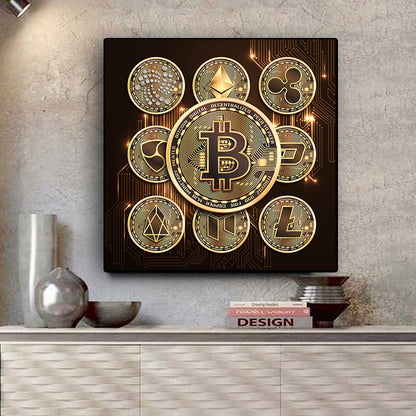 Bitcoin + Cryptocurrency Canvas
