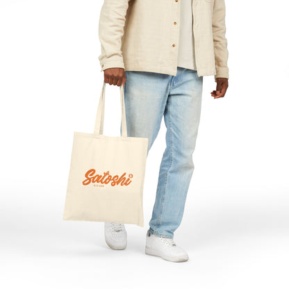 Retro Satoshi Cotton Canvas Tote Bag