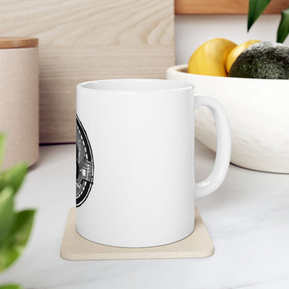 Bitcoin Circuit Board Ceramic Mug - Coffee Cup (11oz & 15oz)