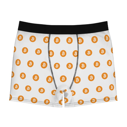 Bitcoin Pattern Boxer Briefs – Crypto Logo Men's Boxer Shorts