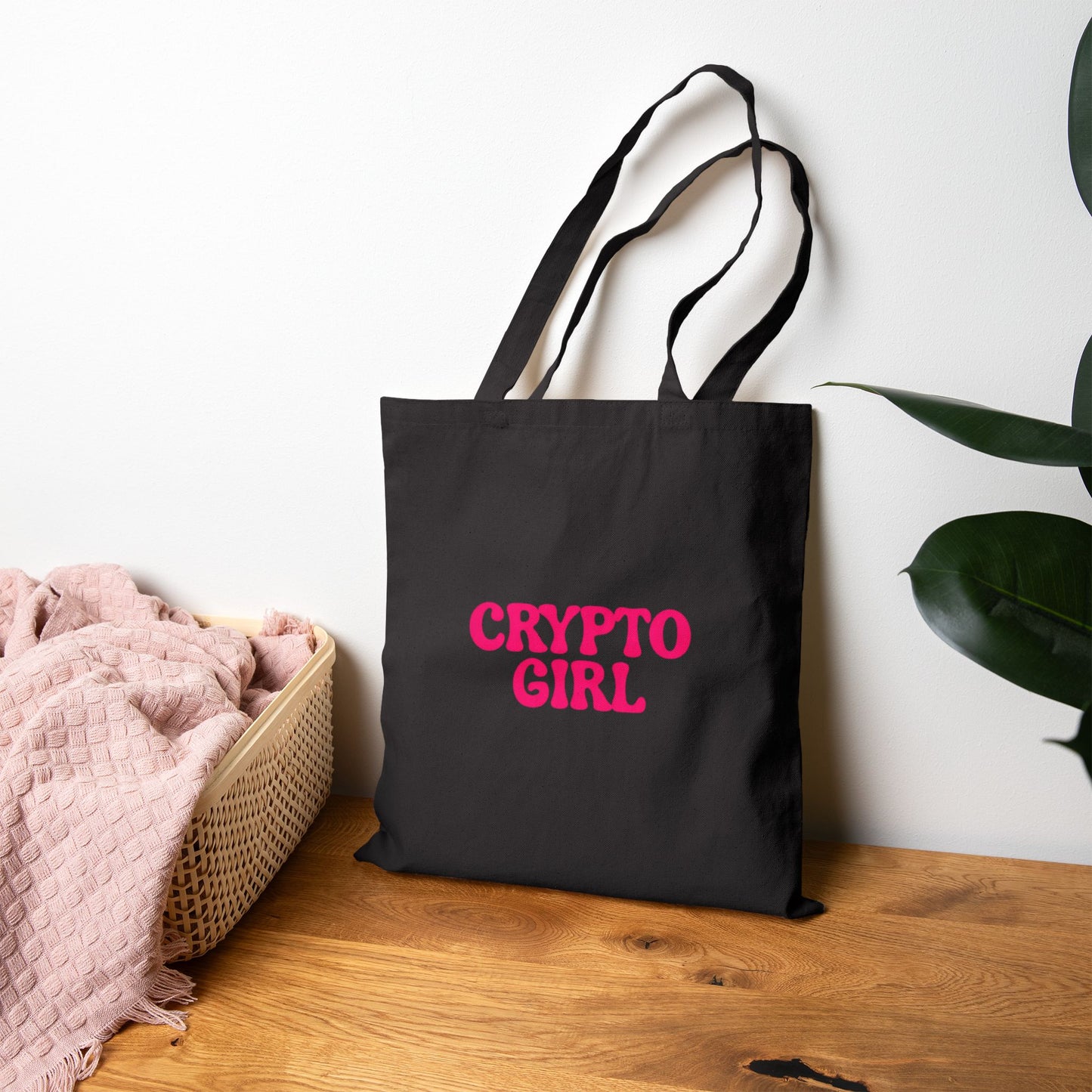 Crypto Girl Tote Bag — Cotton Canvas Tote Bag