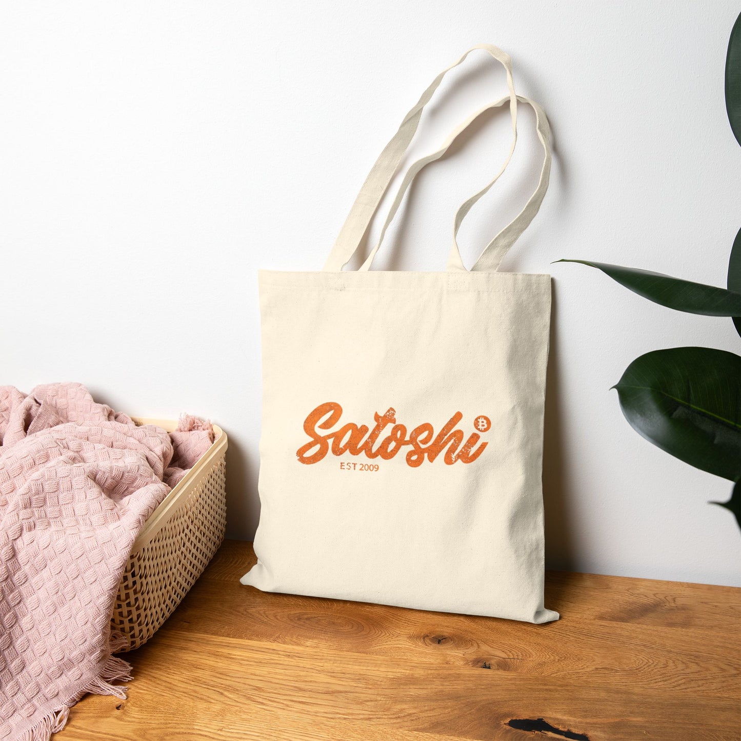 Retro Satoshi Cotton Canvas Tote Bag