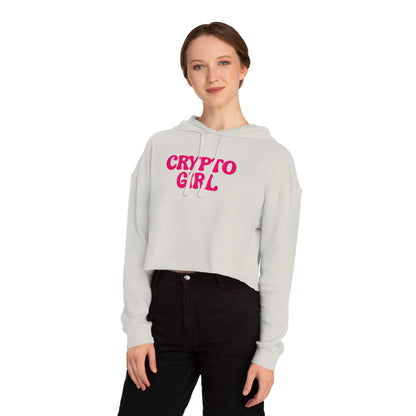 Crypto Girl Cropped Hoodie — Women’s  Sweatshirt