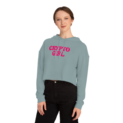 Crypto Girl Cropped Hoodie — Women’s  Sweatshirt