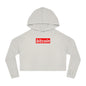 Cropped Hoodie — Red "Bitcoin" Logo Women's Crop Sweatshirt