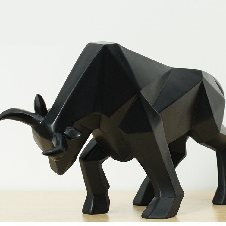 Black Bull Desk Statue