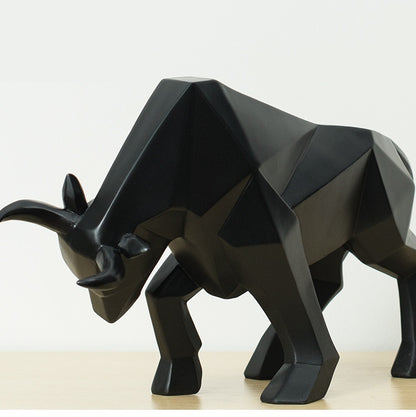 Black Bull Desk Statue