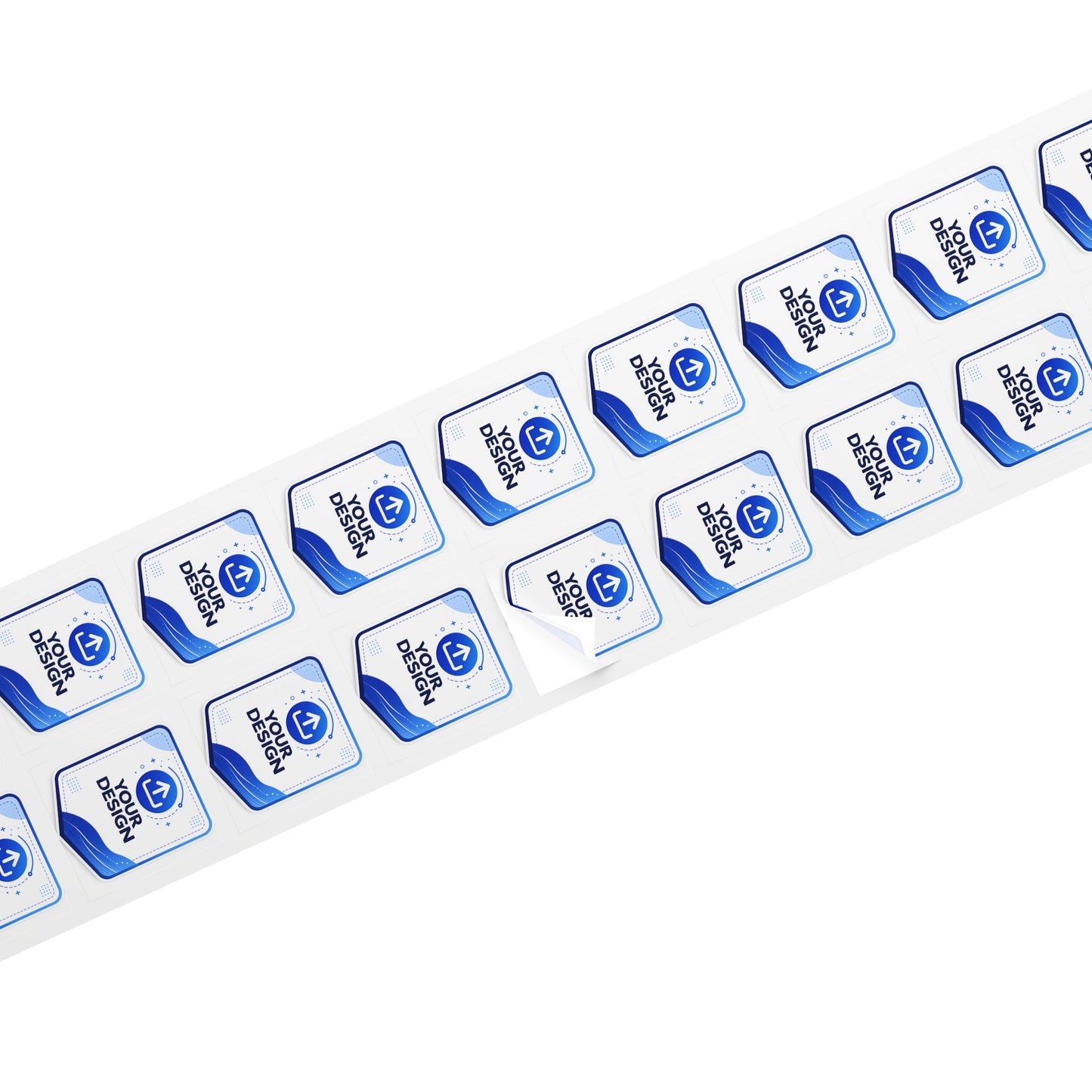 Custom Square Sticker Roll — Personalized Label Stickers for Packaging, Branding & Shipping