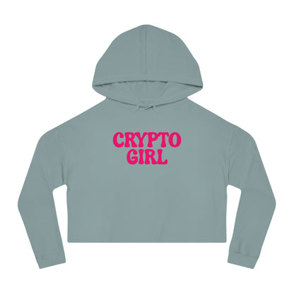Crypto Girl Cropped Hoodie — Women’s  Sweatshirt