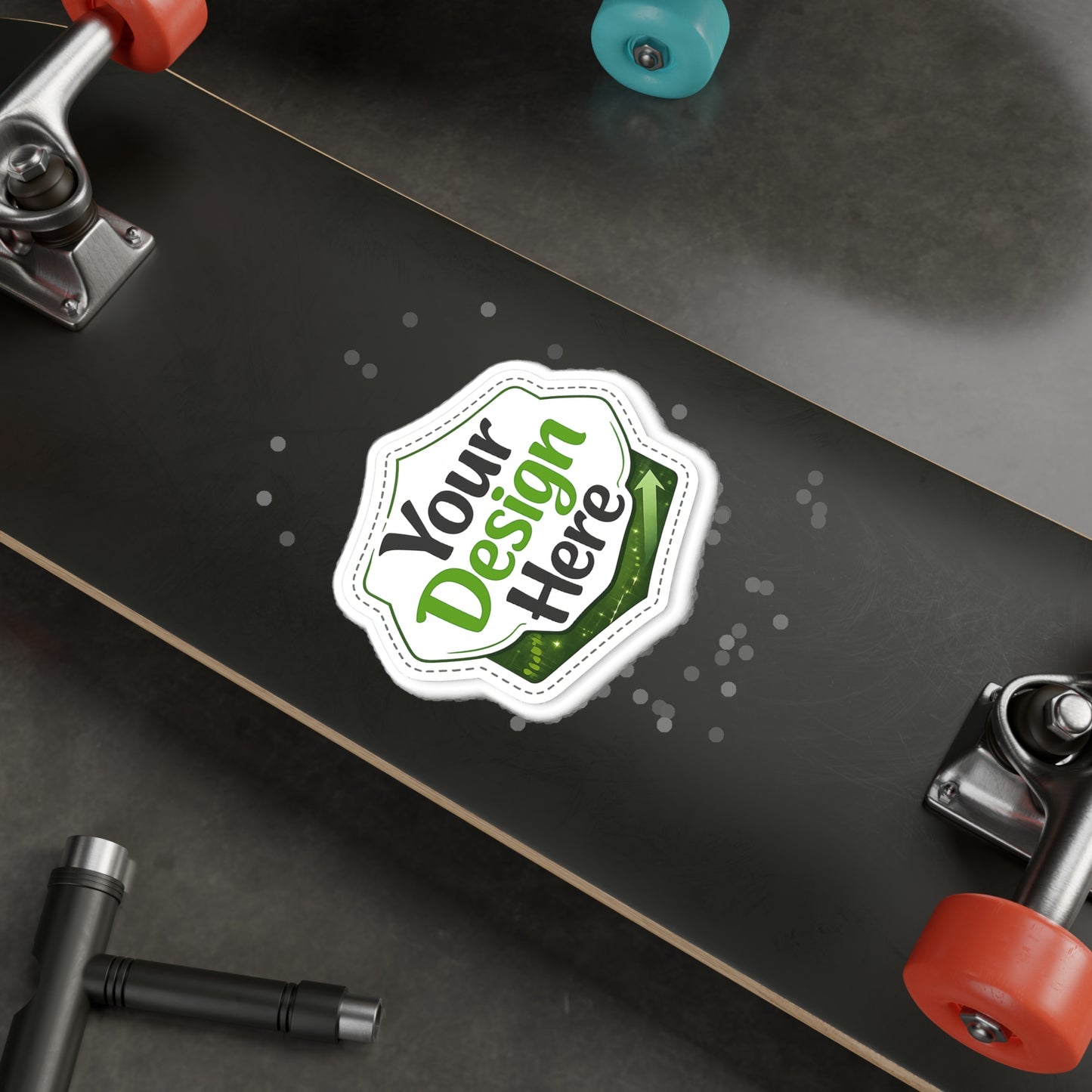 Custom Kiss-Cut Vinyl Decal — "Your Design Here" Sticker for Laptops, Windows & Water Bottles