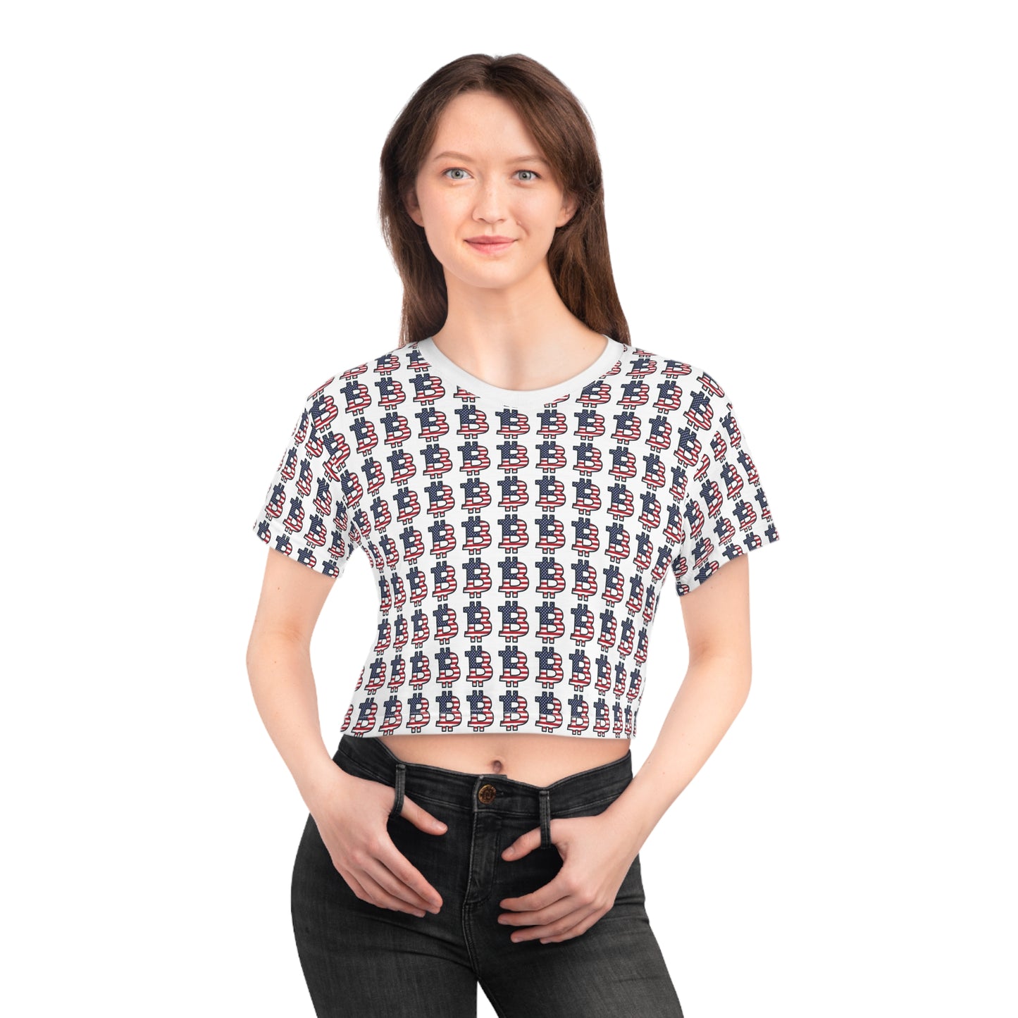 Bitcoin Crop Tee (AOP)