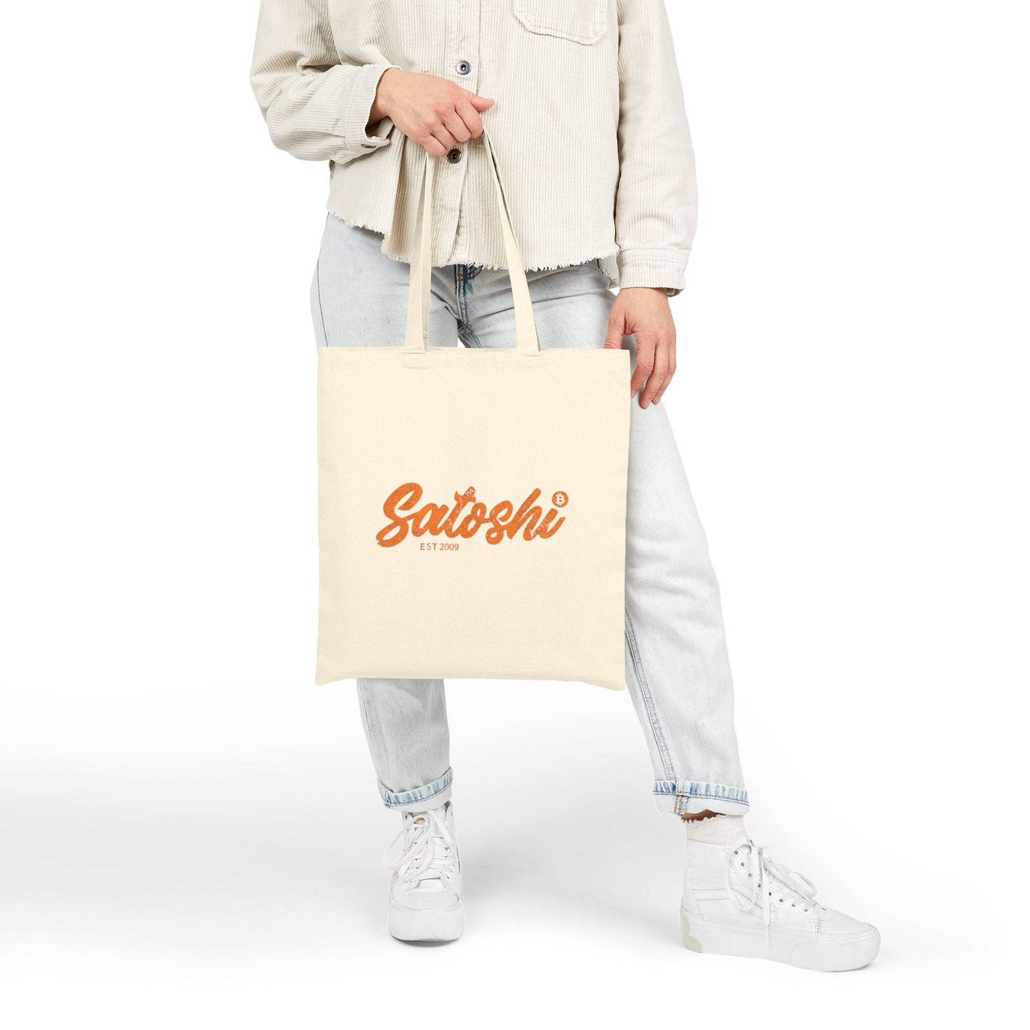 Retro Satoshi Cotton Canvas Tote Bag