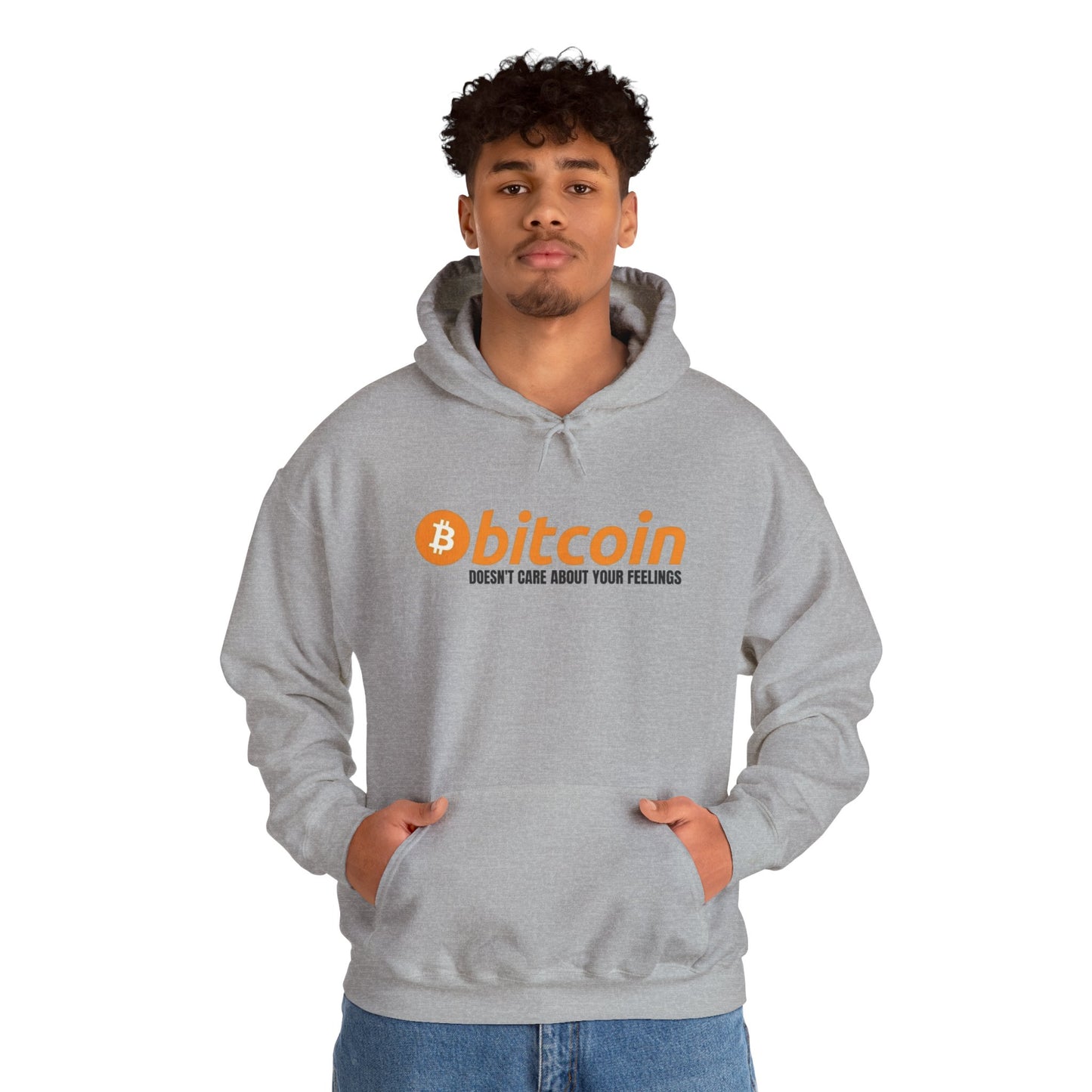 Bitcoin Hoodie – "Bitcoin Doesn’t Care About Your Feelings" Hoodie
