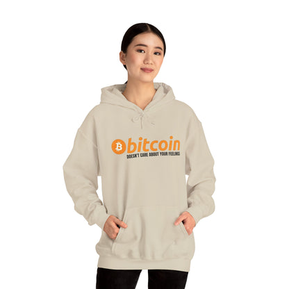 Bitcoin Hoodie – "Bitcoin Doesn’t Care About Your Feelings" Hoodie