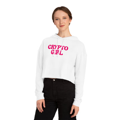 Crypto Girl Cropped Hoodie — Women’s  Sweatshirt