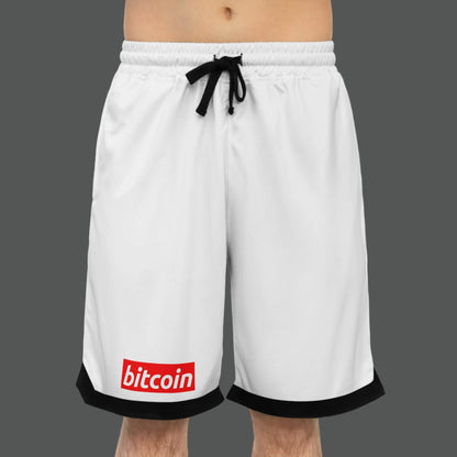 Bitcoin Basketball Shorts — Athletic Ribbed Shorts