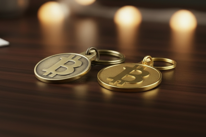 Bitcoin keyring (2 Designs)