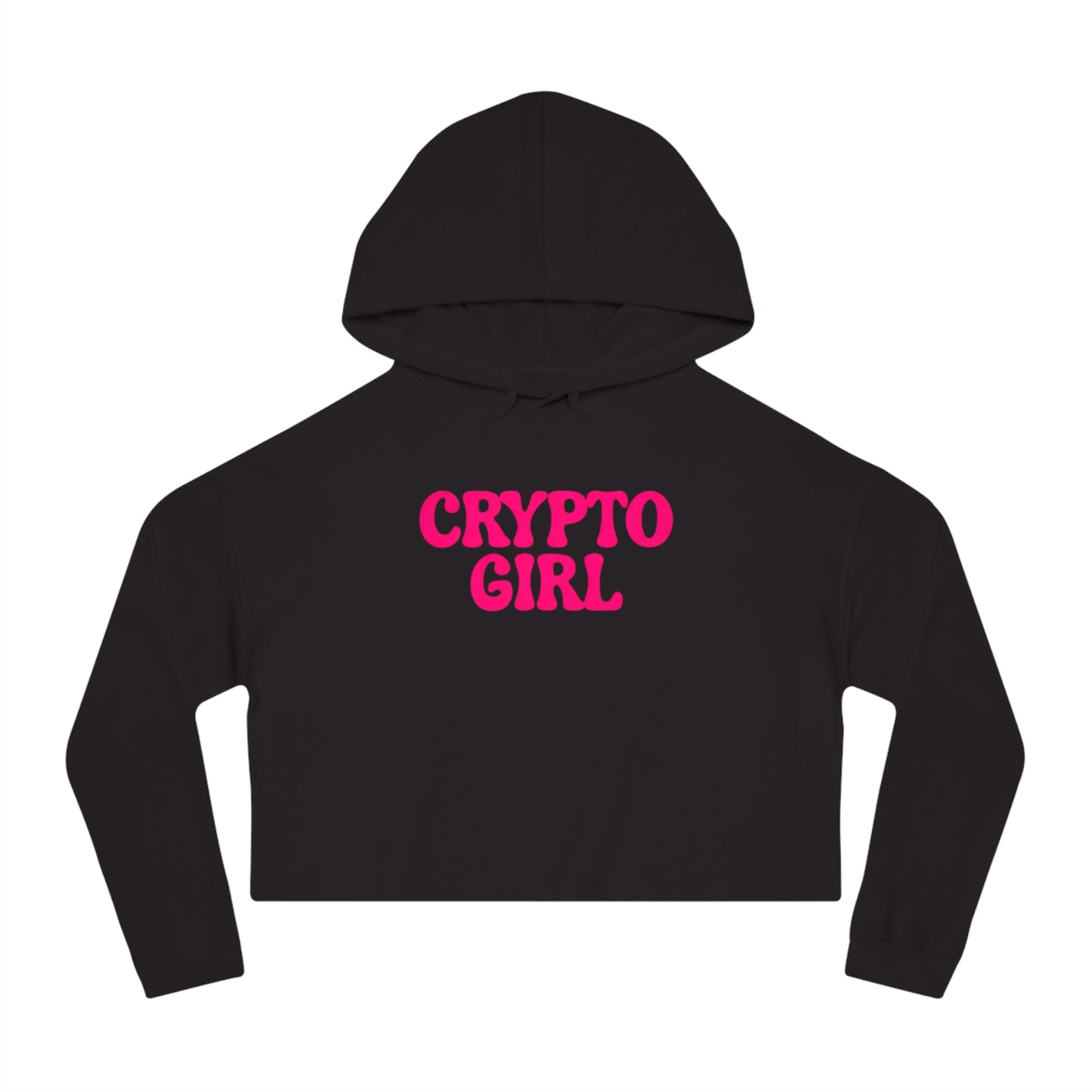 Crypto Girl Cropped Hoodie — Women’s  Sweatshirt