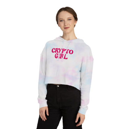 Crypto Girl Cropped Hoodie — Women’s  Sweatshirt