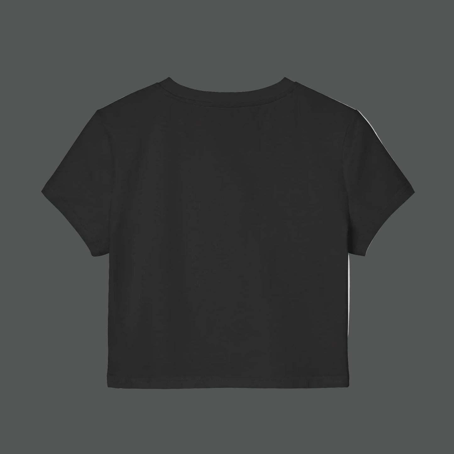 Black t-shirt on a white background