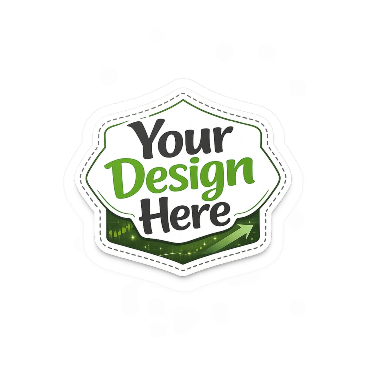 Custom Kiss-Cut Vinyl Decal — "Your Design Here" Sticker for Laptops, Windows & Water Bottles