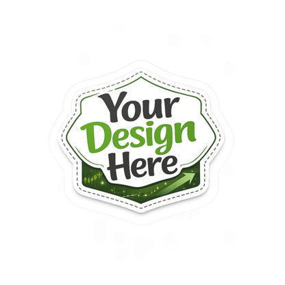 Custom Kiss-Cut Vinyl Decal — "Your Design Here" Sticker for Laptops, Windows & Water Bottles