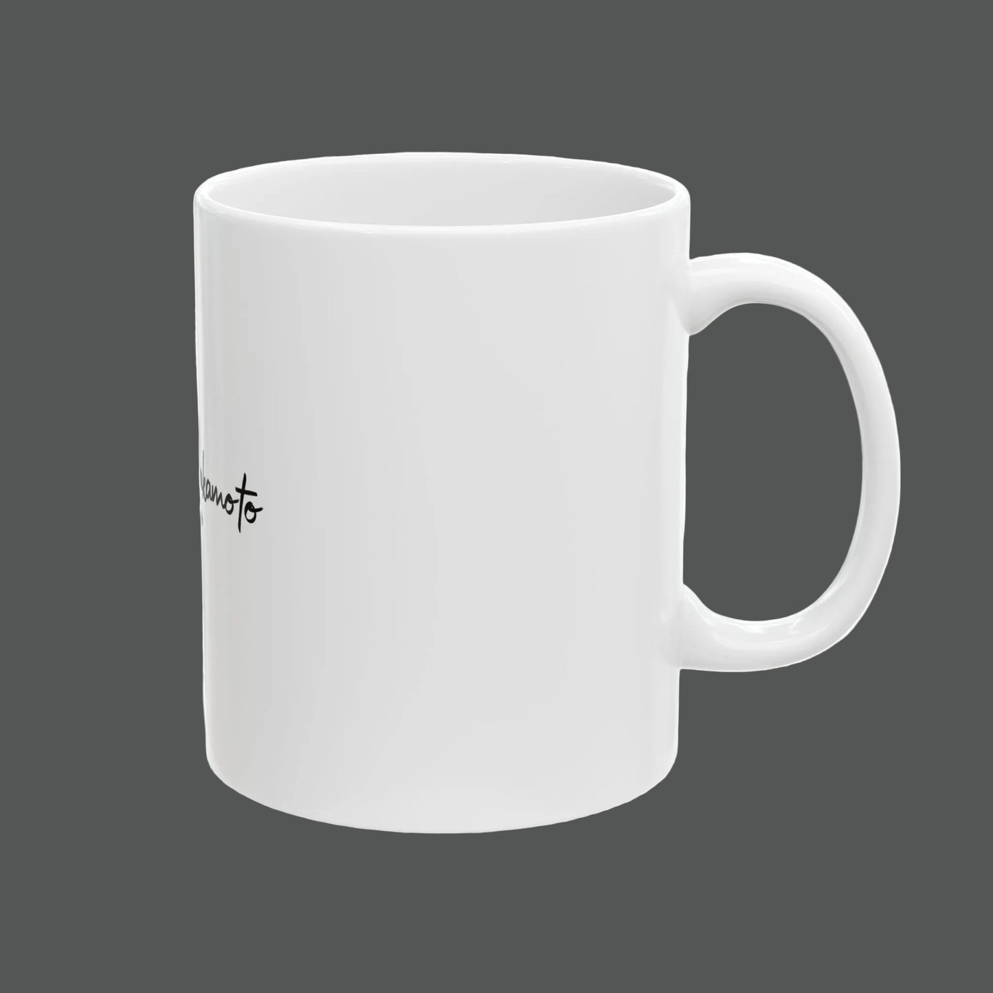 White mug with 'Toronto' printed on a white background