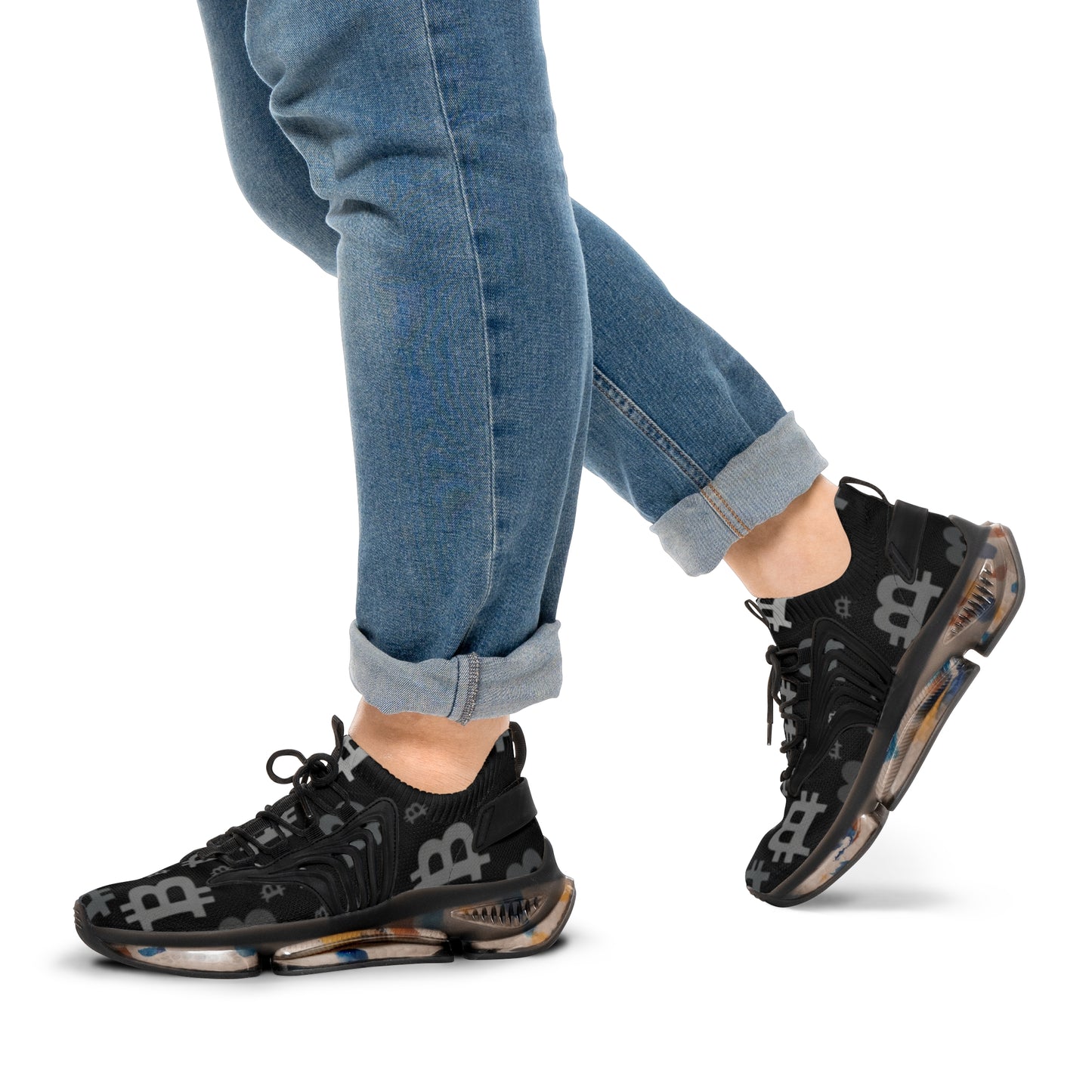 Men's Mesh Bitcoin Sneakers