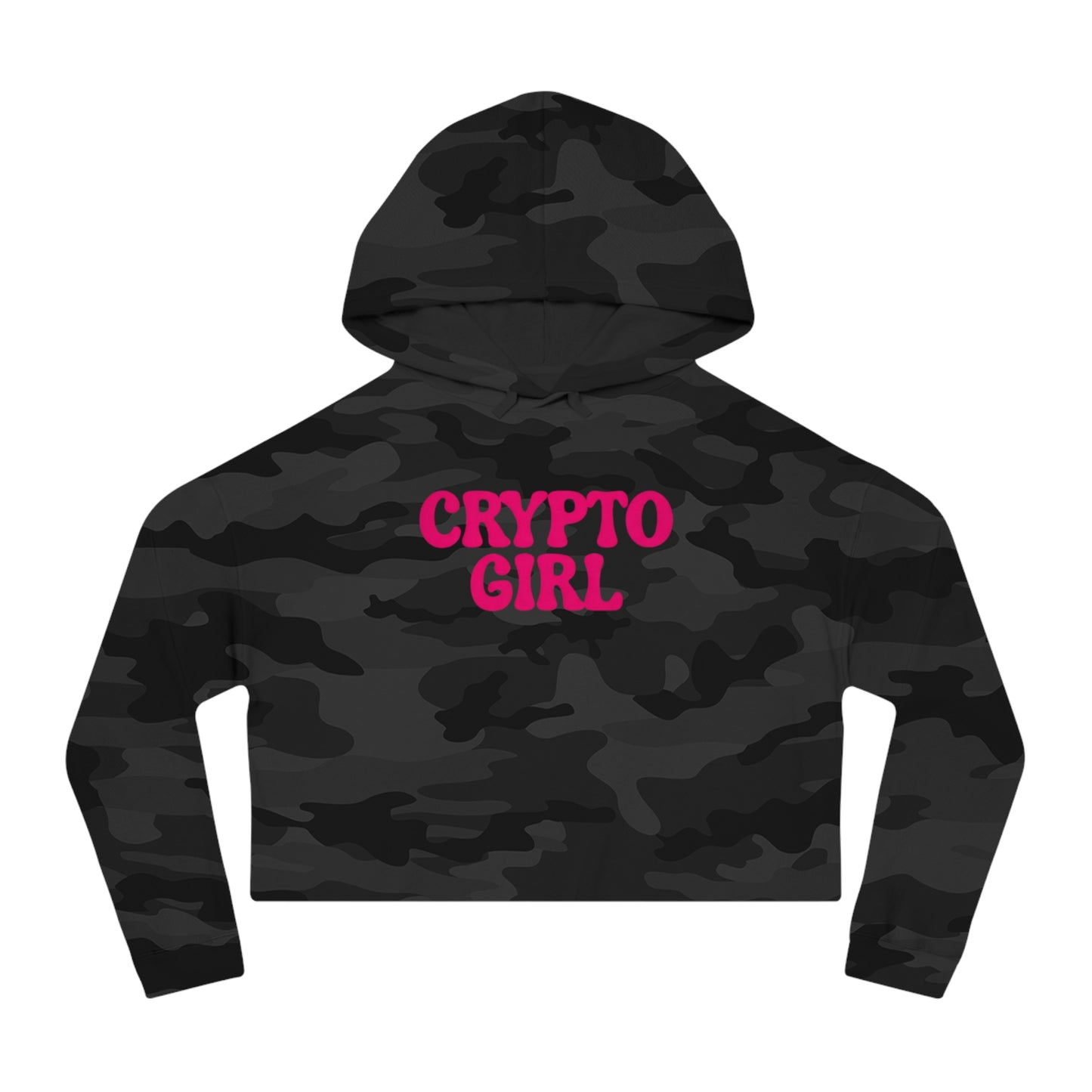 Crypto Girl Cropped Hoodie — Women’s  Sweatshirt