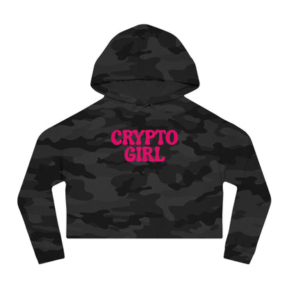 Crypto Girl Cropped Hoodie — Women’s  Sweatshirt