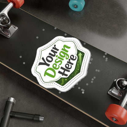 Custom Kiss-Cut Vinyl Decal — "Your Design Here" Sticker for Laptops, Windows & Water Bottles