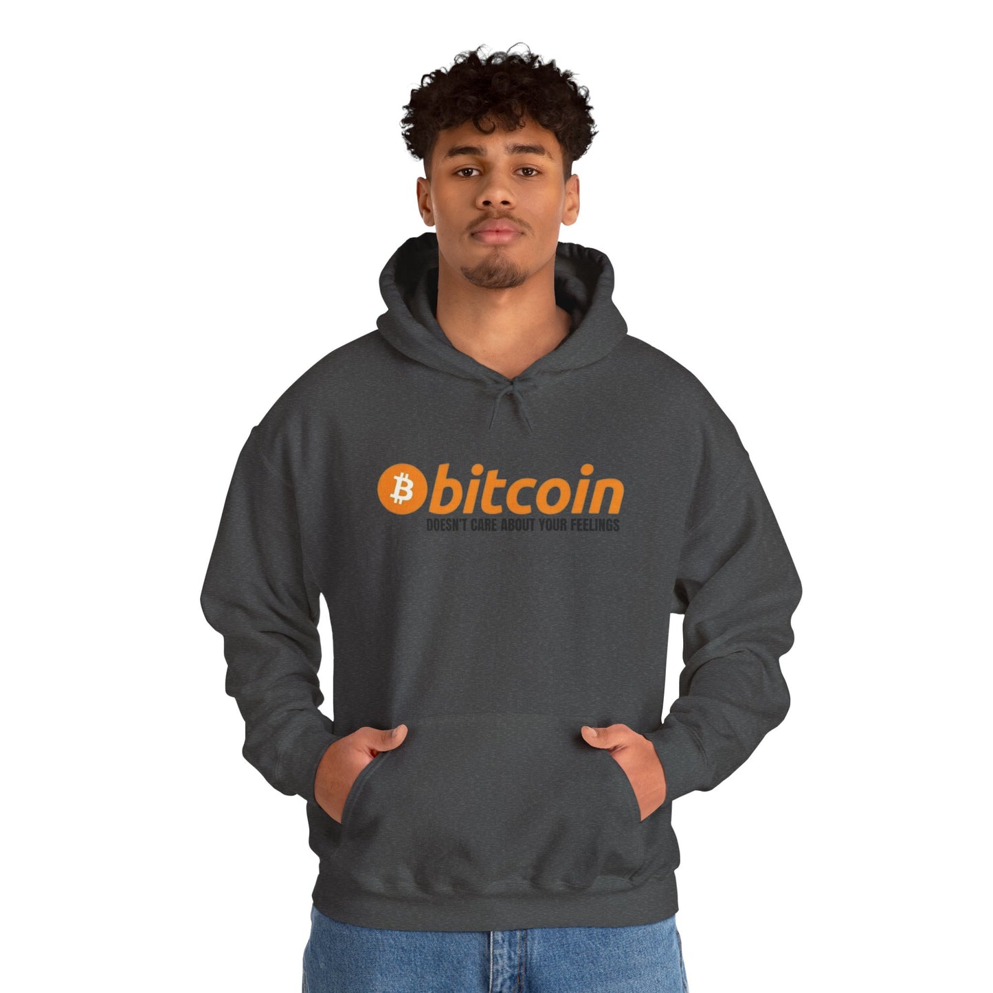Bitcoin Hoodie – "Bitcoin Doesn’t Care About Your Feelings" Hoodie