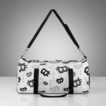 Bitcoin Pattern Duffel Bag – Crypto Travel Gym Bag