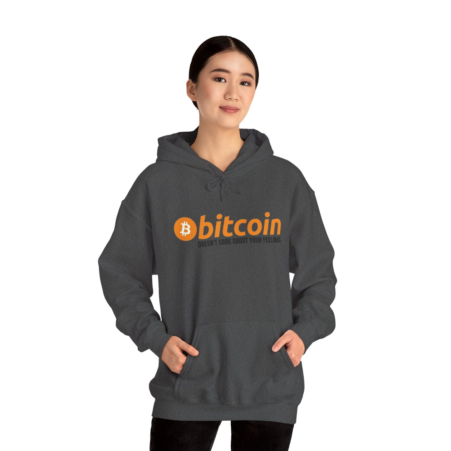 Bitcoin Hoodie – "Bitcoin Doesn’t Care About Your Feelings" Hoodie