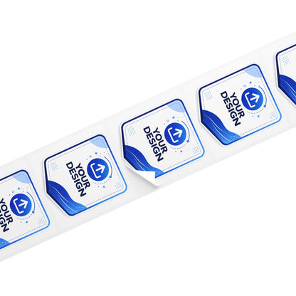 Custom Square Sticker Roll — Personalized Label Stickers for Packaging, Branding & Shipping