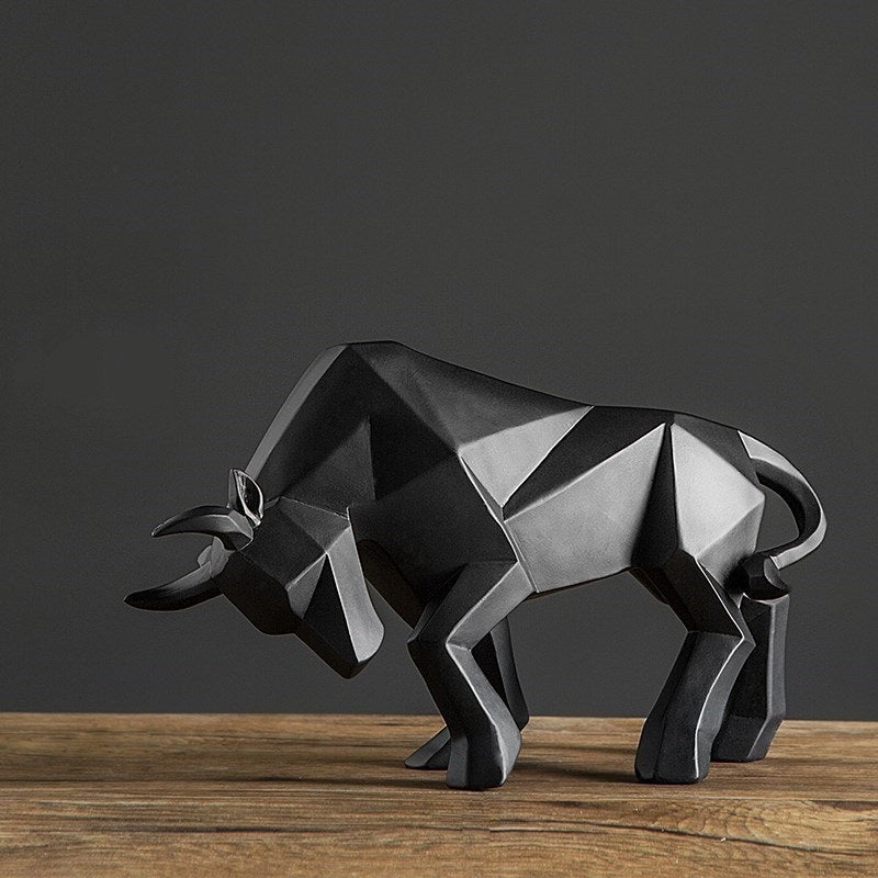 Black Bull Desk Statue