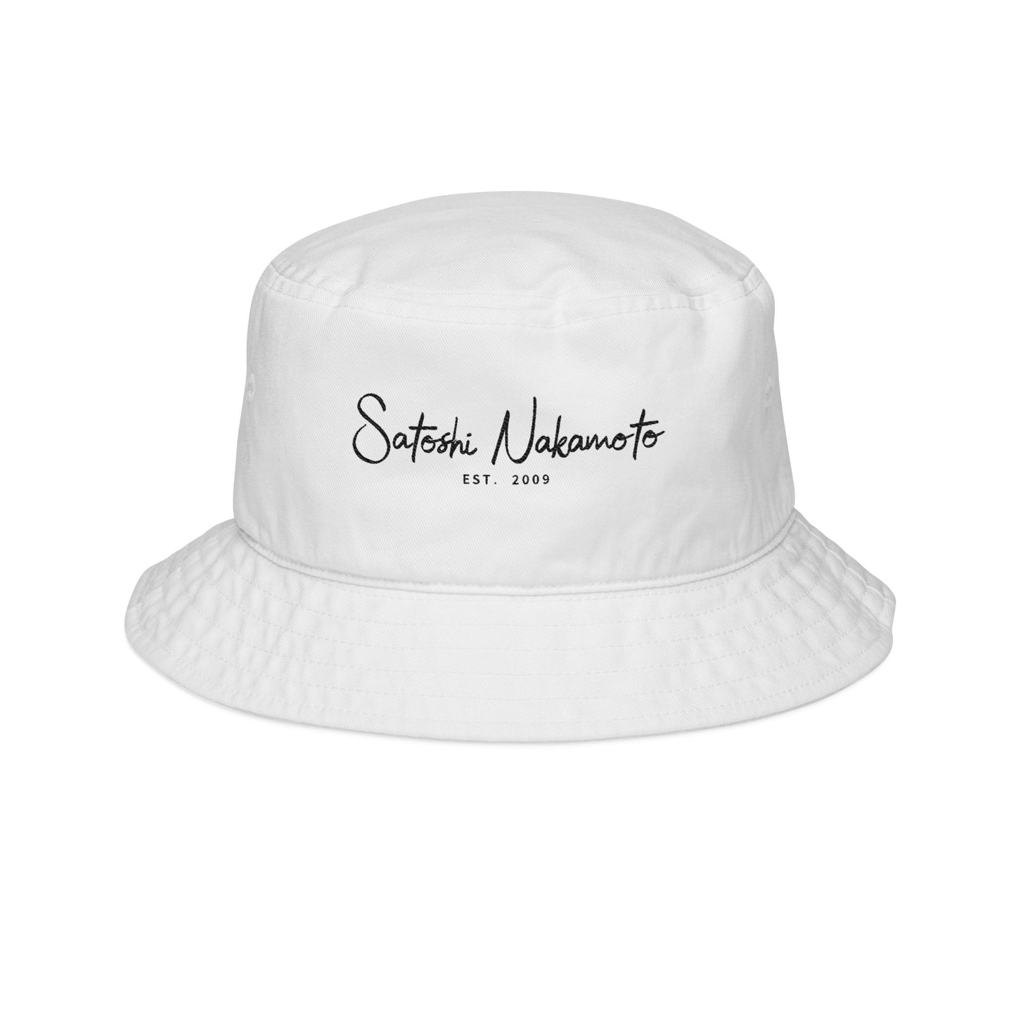 Satoshi Nakamoto Embroidered Bucket Hat