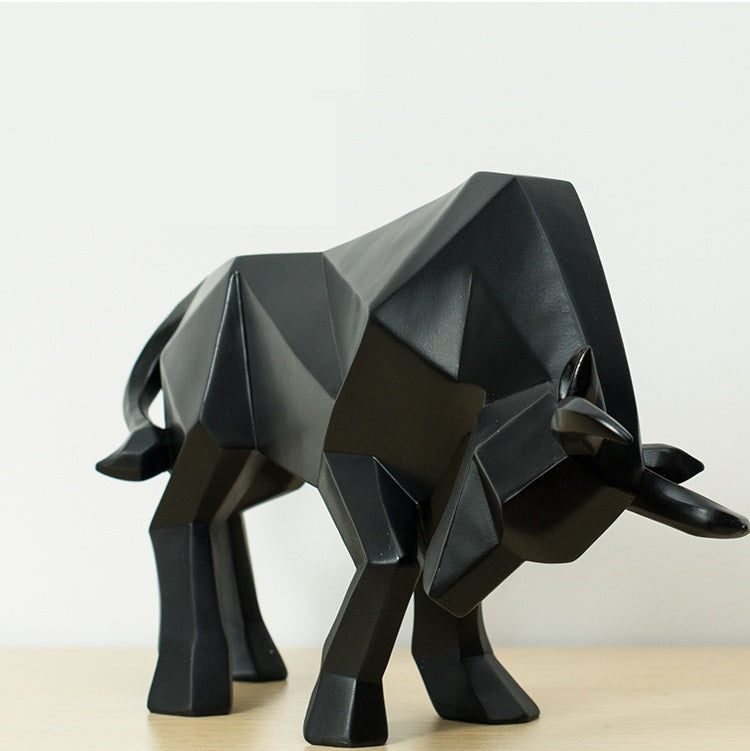 Black Bull Desk Statue