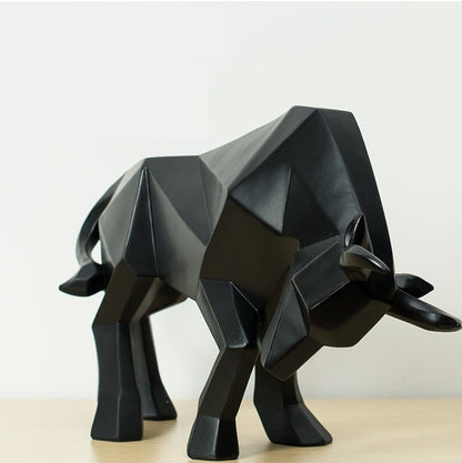 Black Bull Desk Statue