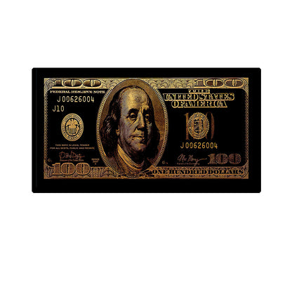 Dollar Bill Canvas ( Black + Gold)