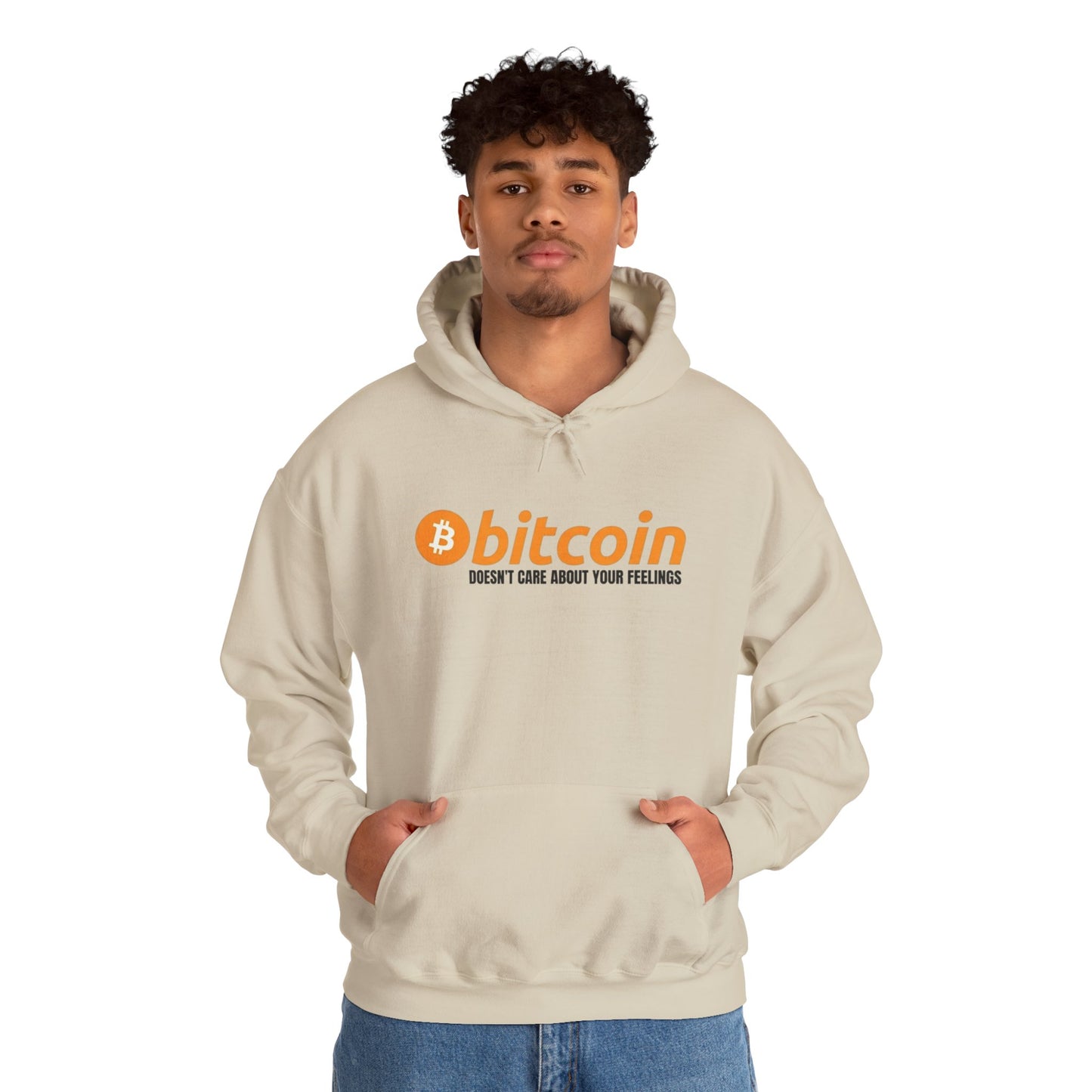 Bitcoin Hoodie – "Bitcoin Doesn’t Care About Your Feelings" Hoodie