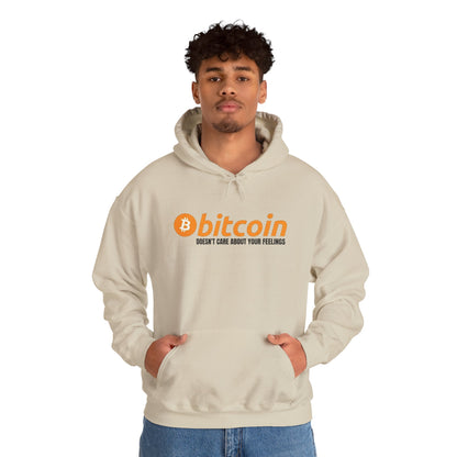 Bitcoin Hoodie – "Bitcoin Doesn’t Care About Your Feelings" Hoodie