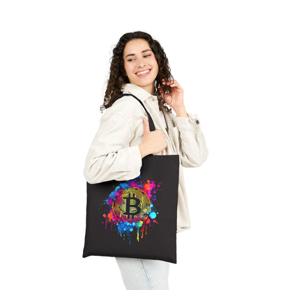 Bitcoin Splash Canvas Tote
