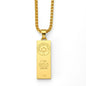Gold Bar Pendant Necklace