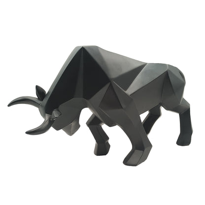 Black Bull Desk Statue