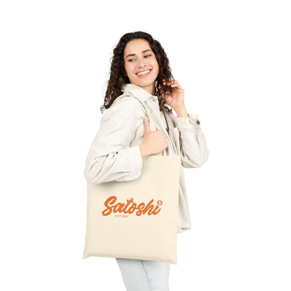 Retro Satoshi Cotton Canvas Tote Bag
