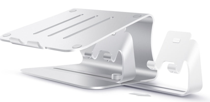 White laptop stand on a white background