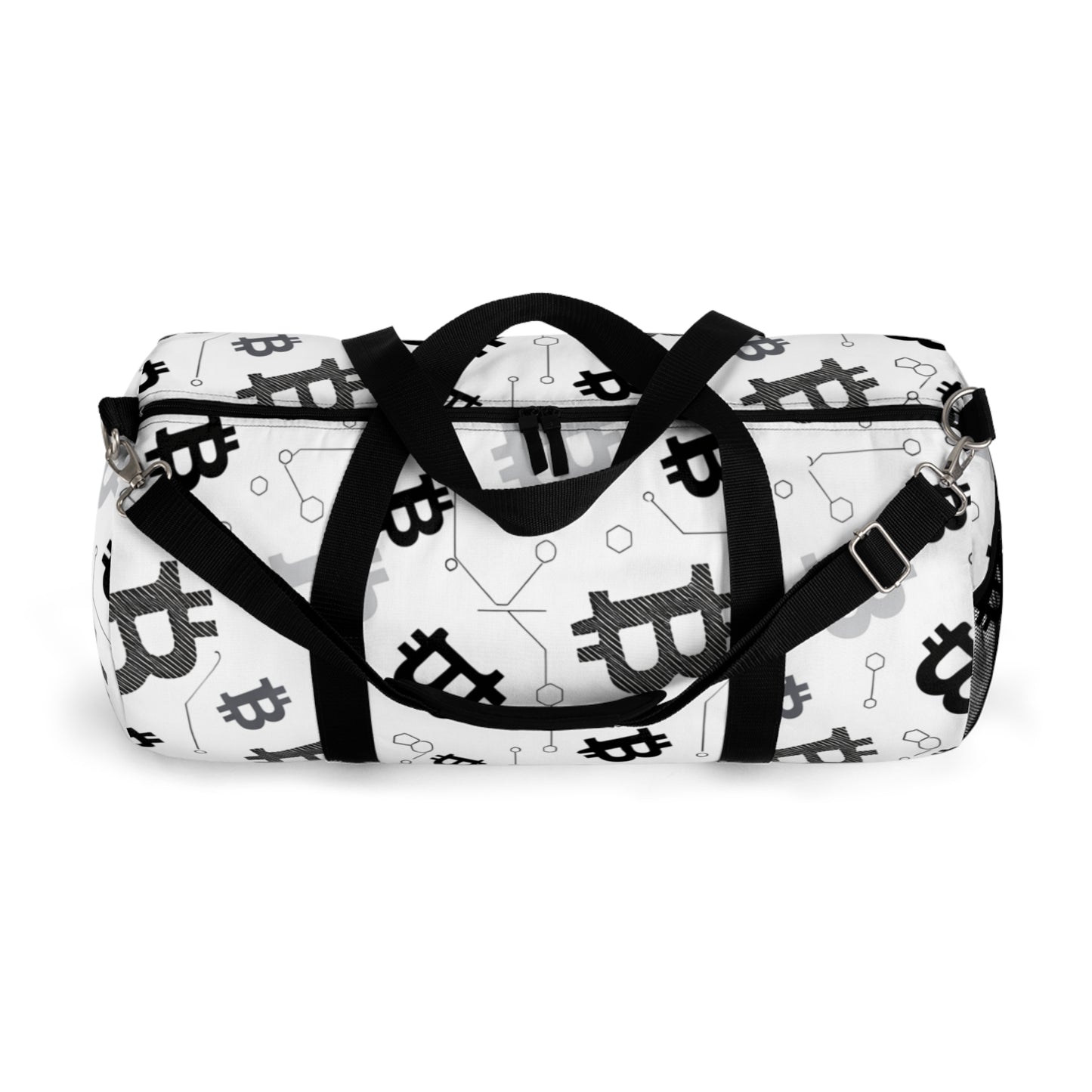Bitcoin Pattern Duffel Bag – Crypto Travel Gym Bag