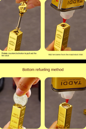 Metal Gold Bar Lighter