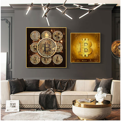 Bitcoin + Cryptocurrency Canvas